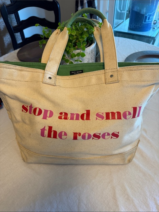 kate spade Handbags - Kate Spade #38/50Portland Oregon Canvas Tote Bag with Pink and Red Script